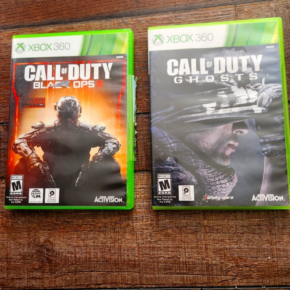 Call of Duty Xbox 360 Games-Ghosts And Black Ops 3.